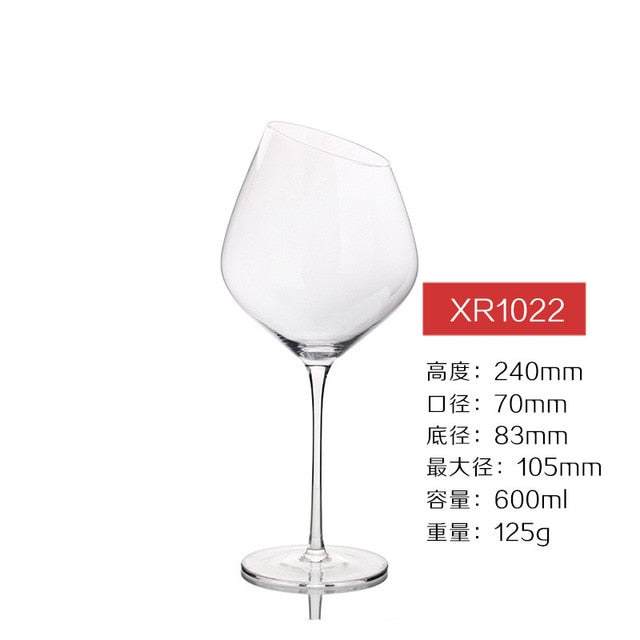 Crystal Burgundy Glass Oblique Red Wine Cup