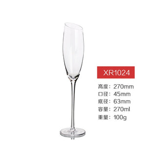 Crystal Burgundy Glass Oblique Red Wine Cup