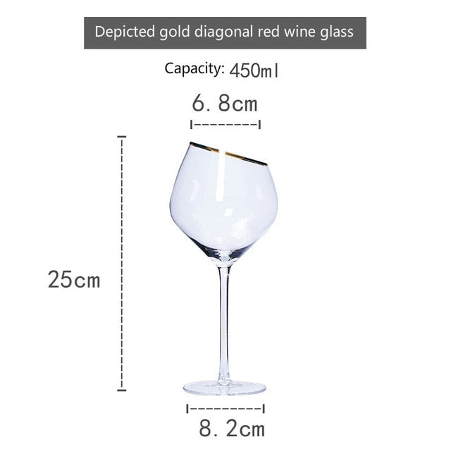 Creative Dream Oblique Mouth Red Wine Glass
