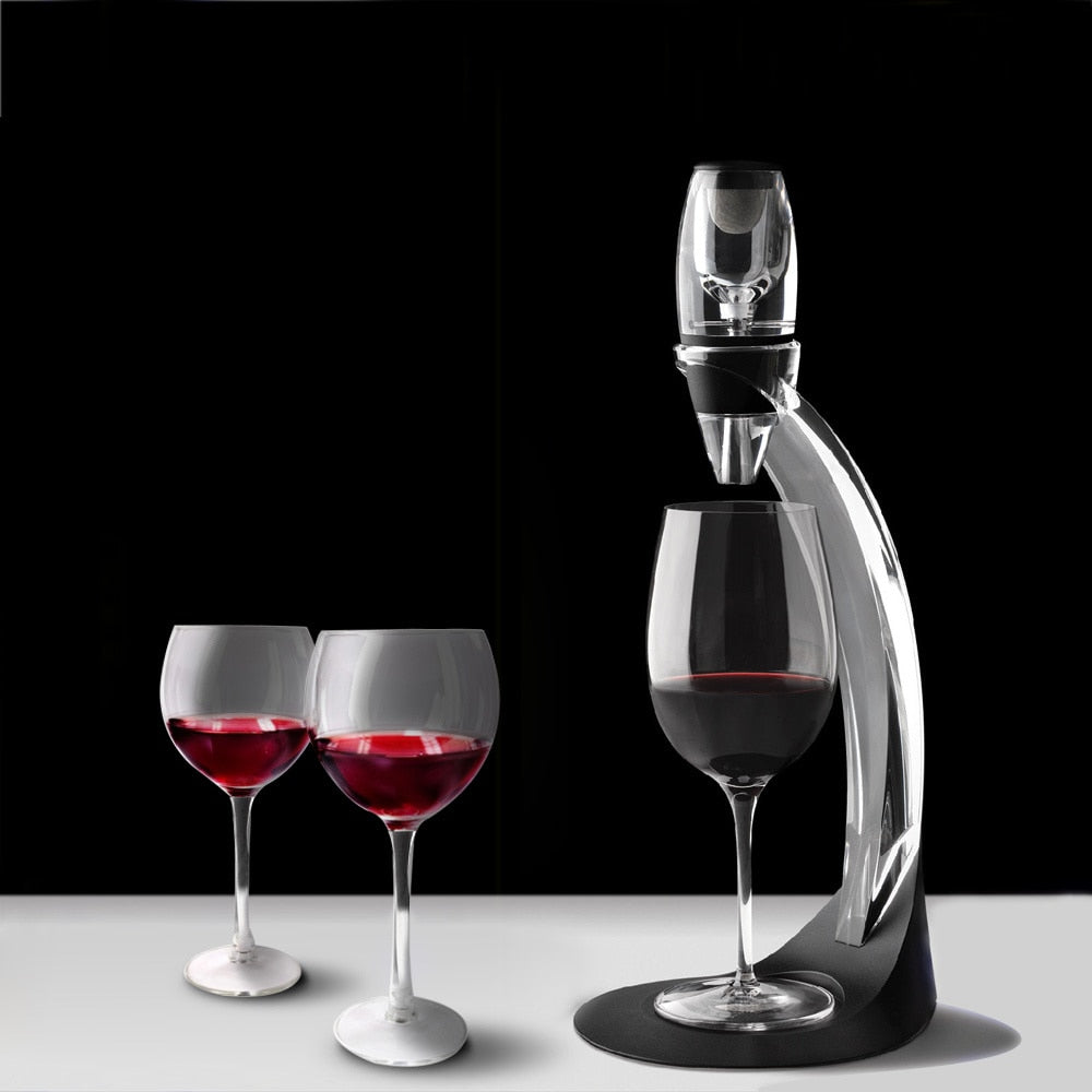 Red Wine Quick Aerator & Tower with Filter Stand Holder